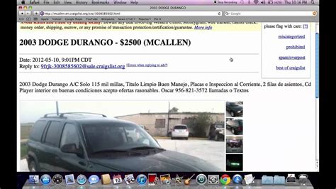 craigslist mcallen carros baratos|craigslist in mcallen 4x4 trucks.